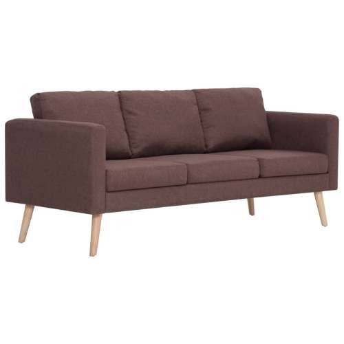 2-dijelni set sofa od tkanine smeđi Cijena