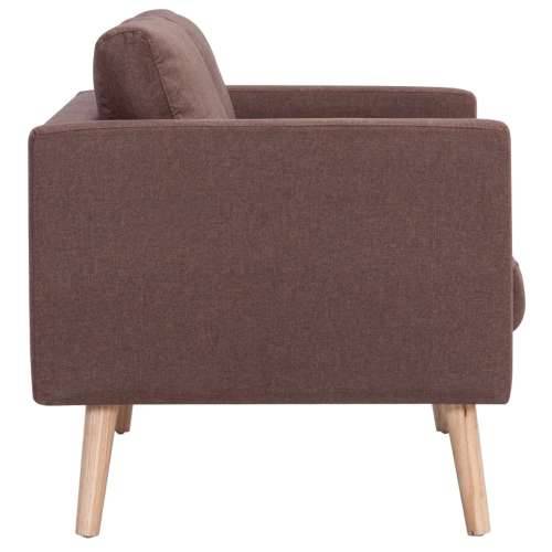 2-dijelni set sofa od tkanine smeđi Cijena