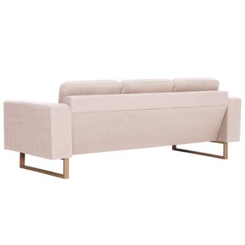 2-dijelni set sofa od tkanine krem Cijena