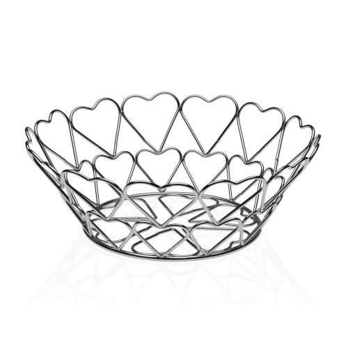 Posuda za Voće Versa srca Metal Čelik (26 x 10 x 26 cm) Cijena