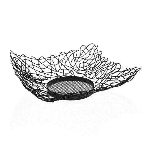 Posuda za Voće Versa Crna Metal Čelik (29 x 10 x 29 cm) Cijena