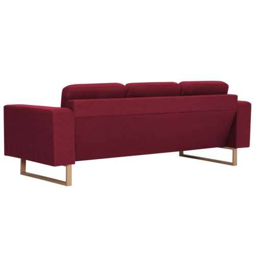 2-dijelni set sofa od tkanine crvena boja vina - boja crnog vina dvosjed + trosjed Cijena