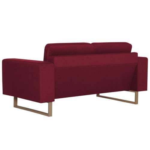 2-dijelni set sofa od tkanine crvena boja vina - boja crnog vina dvosjed + trosjed Cijena
