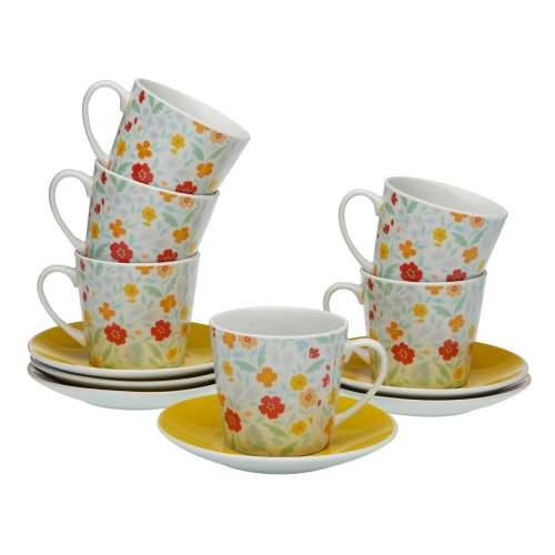 Tējas servīze Versa Flandes Porculan 9 x 14 x 14 cm 10,5 x 8 x 6 cm 14 x 14 x 2 cm 6 kom. Cijena