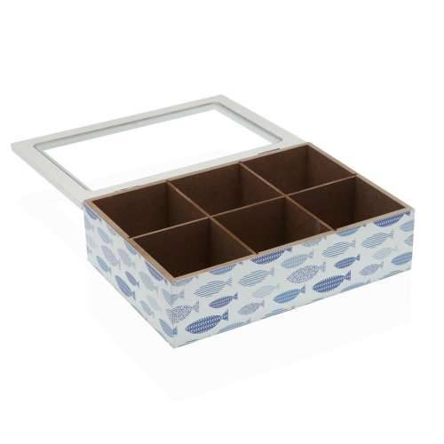 Kutija za Čajeve Versa Ribe Drvo 17 x 7 x 24 cm Cijena