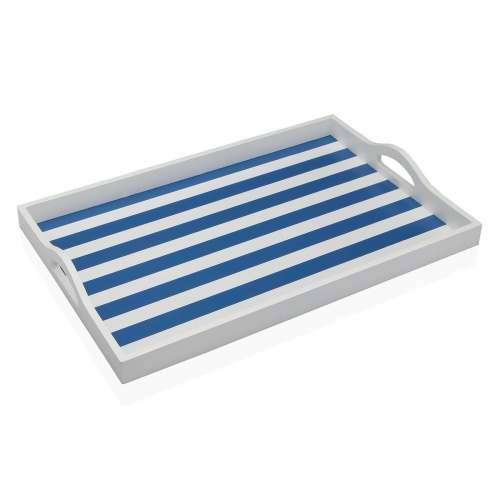 Pladanj Versa Plava Drvo MDF 30 x 5 x 45 cm Crte Cijena