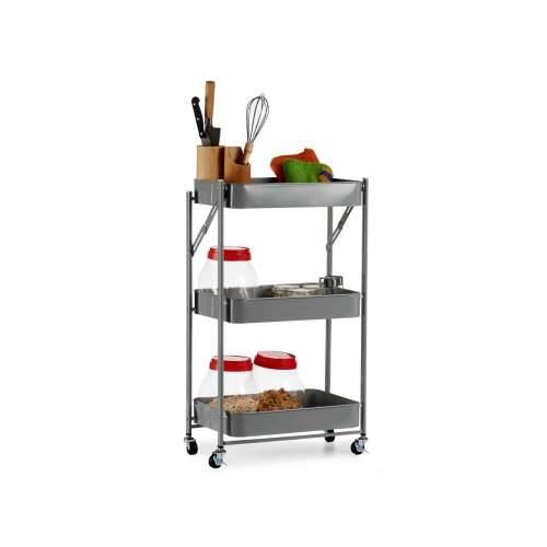 Kolica za Povrće Kinvara B1148I-TJ Siva Čelik Plastika 29,5 x 78,5 x 45,5 cm Cijena
