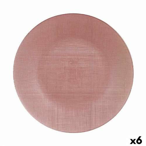Plakans šķīvis Vivalto Roza Staklo 32,5 x 2 x 32,5 cm (6 kom.) Cijena