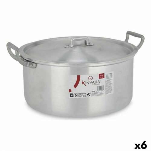 Duboka tava s poklopcem Kinvara 100008 Srebrna 6,5 L 35 x 16 x 28 cm (6 kom.) Cijena