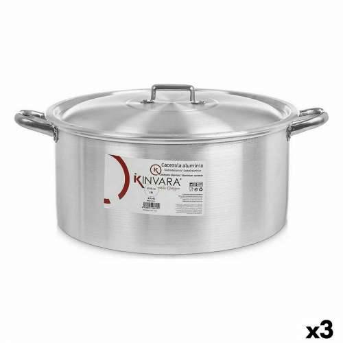 Duboka tava s poklopcem Kinvara 100013 Srebrna 18 L (3 kom.) Cijena