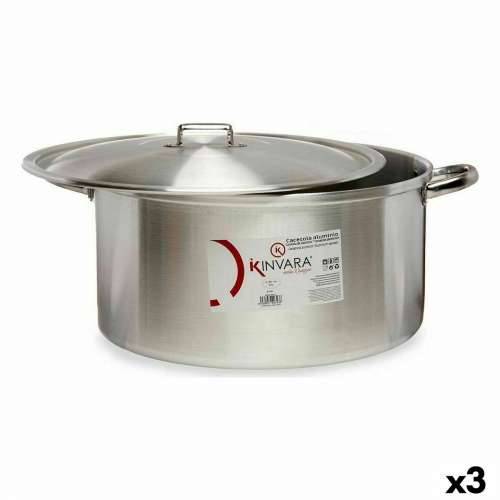 Duboka tava s poklopcem Kinvara 100015 Srebrna 53 x 24 x 43 cm (3 kom.) Cijena