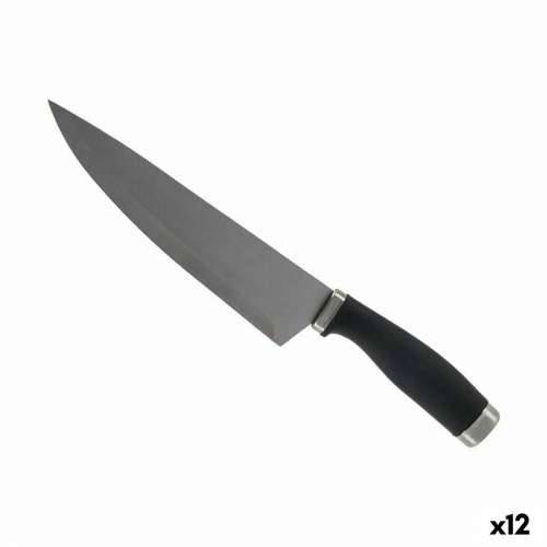 Kuhinjski Nož Kinvara KT11-5603-01 Crna Srebrna Nehrđajući Čelik Plastika 5 x 2 x 33 cm (12 kom.) Cijena