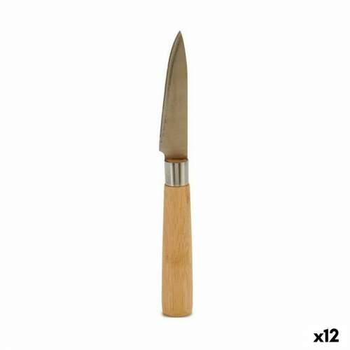 Nož za Guljenje Kinvara KT116042E Smeđa Srebrna Bambus Nehrđajući Čelik 22 x 19,5 x 2 cm (12 kom.) Cijena