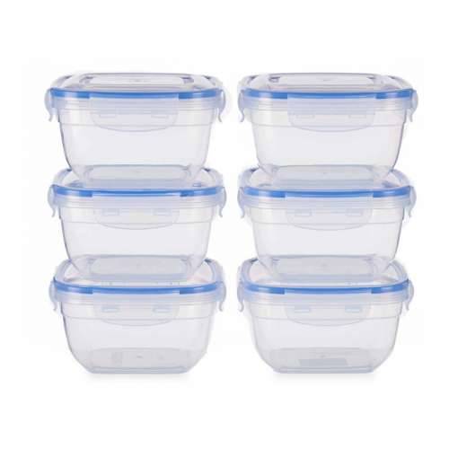 Set kutija za užinu Leknes 30103 Plava Providan Plastika 900 ml 14,5 x 8,5 x 14,5 cm hermetično (8 kom.) Cijena