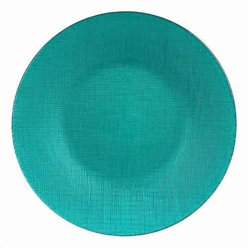 Plakans šķīvis Vivalto 323928P Turkizno Staklo 27,5 x 2 x 27,5 cm (6 kom.) Cijena