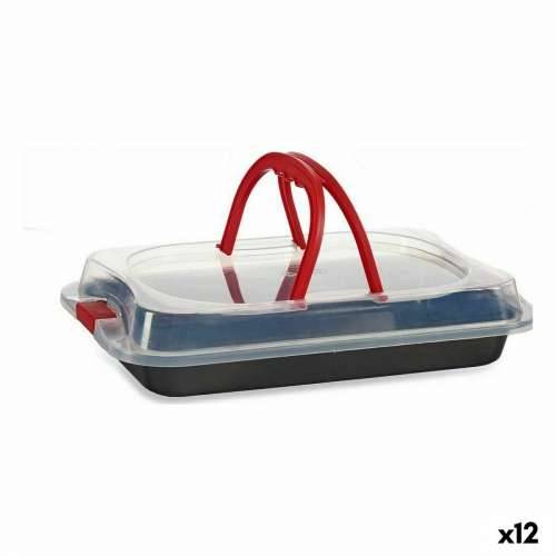 Caserolă Kinvara CK34740 Crna Crvena Željezo 36,5 x 24 x 7,5 cm S poklopcem (12 kom.) Cijena