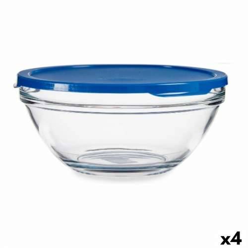 Okrugla Kutija za Ručak s Poklopcem Pasabahce Chefs Plava 2,5 L 23,7 x 10,1 x 23,7 cm (4 kom.) Cijena