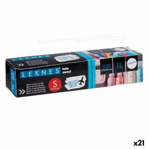 Set Vrećica za Hranu za Višekratnu Upotrebu Leknes 190939000481 Providan Polietilen 1 L 20 x 17 cm ziplock (21 kom.) Cijena