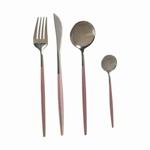 Set Pribora za Jelo Kinvara BST-CT022 Roza Srebrna Nehrđajući Čelik (12 kom.) Cijena