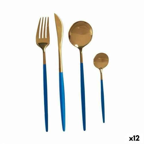 Set Pribora za Jelo Kinvara BST-CT022 Plava zlatan Nehrđajući Čelik (12 kom.) Cijena