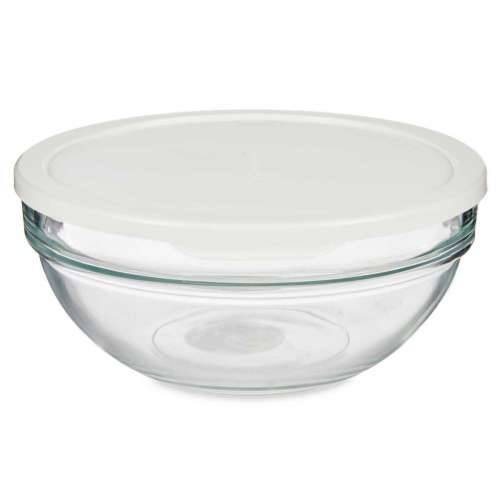 Okrugla Kutija za Ručak s Poklopcem Pasabahce Chefs Bijela 1,135 L 17,2 x 7,6 x 17,2 cm (4 kom.) Cijena