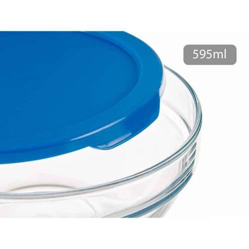 Okrugla Kutija za Ručak s Poklopcem Pasabahce Chefs Plava 595 ml 14 x 6,3 x 14 cm (6 kom.) Cijena