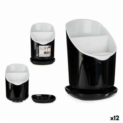 Ocjeđivač Pribora za Jelo Kinvara AP-9143 Bijela Crna Plastika 12 x 19 x 12,5 cm Smoking (12 kom.) Cijena