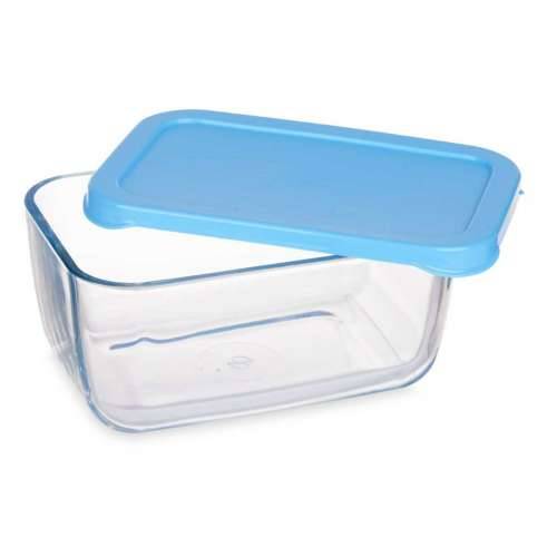 Kutija za užinu Pasabahce SNOW BOX Plava Providan Staklo Polietilen 790 ml 16,3 x 7,4 x 11,4 cm (12 kom.) Cijena