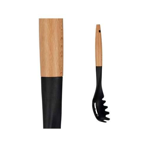 Žlica za Posluživanje Tjestenine Kinvara KT190072-6 PBT Crna Prirodno Drvo 6 x 33,5 x 6 cm (12 kom.) Cijena