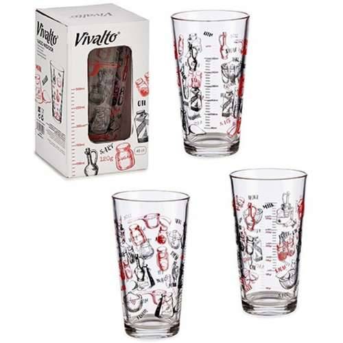 Mjerna čaša Vivalto Recipe Staklo 450 ml (36 Jedinice) Cijena