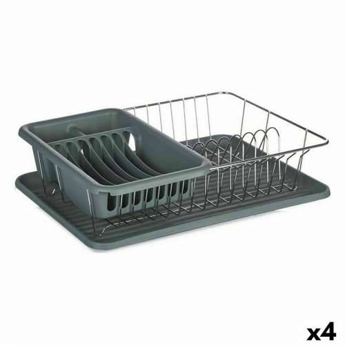 Cjedilo za Sudoper Siva Metal Plastika 43,5 x 11 x 33,5 cm (4 kom.) Cijena