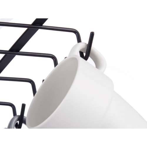Vješalica za čaše Kinvara W3924P-1 PDQ Crna Željezo 16 x 7 x 28,5 cm (8 kom.) Cijena