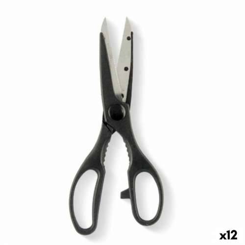 Škarice Kinvara KN0194 Crna Srebrna Nehrđajući Čelik 7,5 x 21 x 1 cm (12 kom.) Cijena