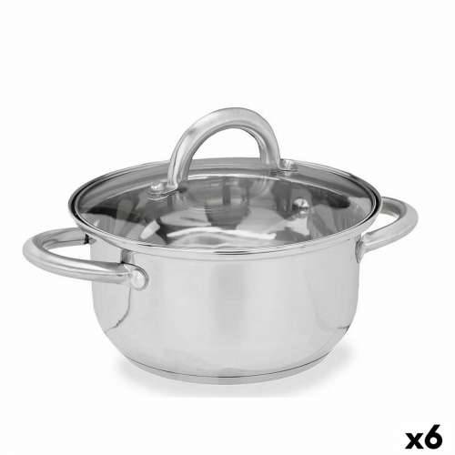 Duboka tava sa staklenim poklopcem Kinvara SW1401-C-18CM Srebrna 27 x 10 x 19,5 cm (6 kom.) Cijena