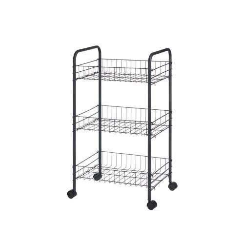 Kolica za Povrće Crna Metal Plastika 37 x 27 x 63 cm (4 kom.) Cijena