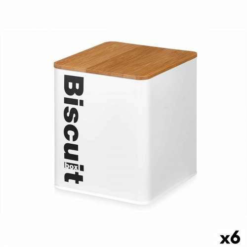 Kutija za kolačiće i peciva Kinvara W5003BM Bijela Metal 13,7 x 16,5 x 14 cm (6 kom.) Cijena