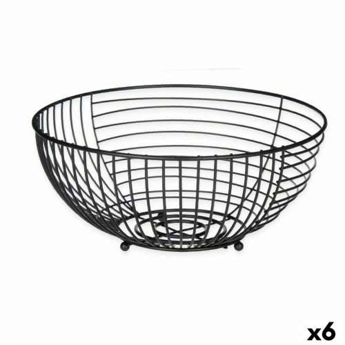 Posuda za Voće Kinvara W7728-1P Crna Metal 28 x 12 x 28 cm (6 kom.) Cijena