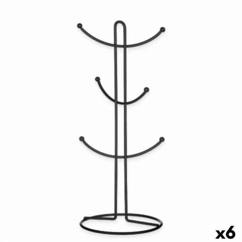 Vješalica za čaše Kinvara CN-W3154-1P Crna Metal 16 x 39 x 16 cm (6 kom.) Cijena
