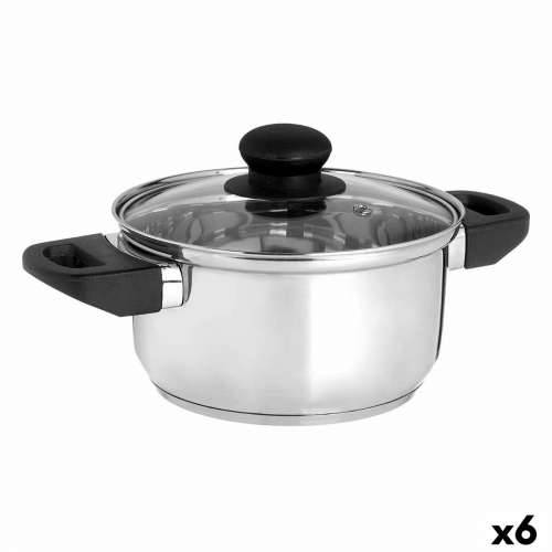 Duboka tava sa staklenim poklopcem Kinvara 16689B Srebrna 1,8 L 28 x 9 x 18 cm (6 kom.) Cijena