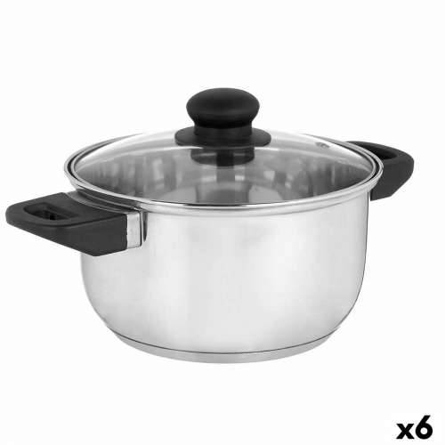 Duboka tava sa staklenim poklopcem Kinvara 16689B1 Srebrna 2,5 L 31 x 10,5 x 20 cm (6 kom.) Cijena