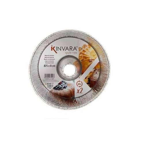 Kalup za Flan Kinvara 30287C Srebrna Aluminij 25 x 7,7 x 25 cm za jednokratnu upotrebu Flan (12 kom.) Cijena