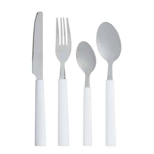 Set Pribora za Jelo Kinvara KT166096-1C Bijela Srebrna Nehrđajući Čelik Plastika (6 kom.) Cijena