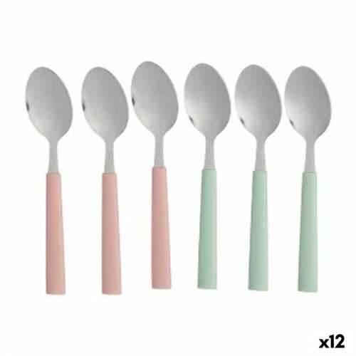 Set Žlica Kinvara CN-KT166096-1S Zelena Roza Srebrna Nehrđajući Čelik Plastika 18,7 cm (12 kom.) Cijena