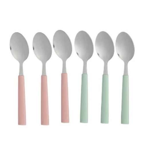 Set desertnih žlica Kinvara CN-KT166096-1T Zelena Roza Srebrna Nehrđajući Čelik Plastika 15,7 cm Desert (12 kom.) Cijena