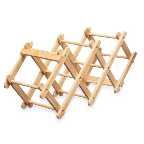 Sklopivi Stalak za Boce Kinvara KT216003-1 Prirodno 54 x 15 x 21,5 cm (6 kom.) Cijena