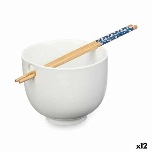 Zdjela Kinvara B10067A Bijela Bambus 24 x 10,7 x 13,3 cm Štap asiatico/oriental (12 kom.) Cijena