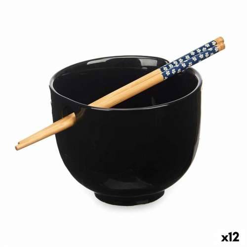 Zdjela Kinvara B10067A-N Crna Bambus 24 x 10,7 x 13,3 cm Štap asiatico/oriental (12 kom.) Cijena