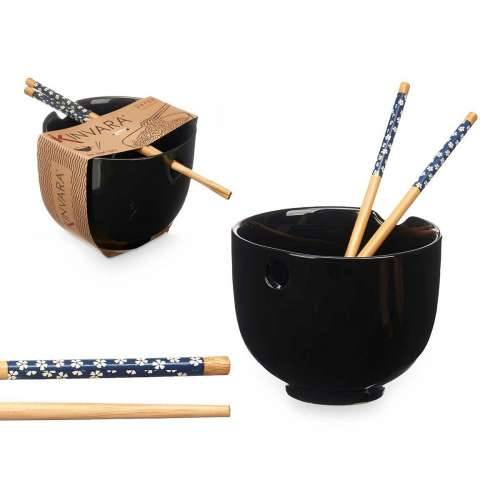 Zdjela Kinvara B10067A-N Crna Bambus 24 x 10,7 x 13,3 cm Štap asiatico/oriental (12 kom.) Cijena