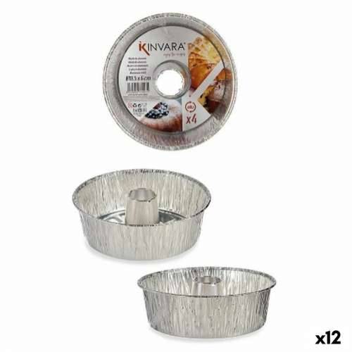 Set kalupa za kolače Kinvara 30286C Srebrna Aluminij 19,5 x 19,5 x 6 cm 4 Dijelovi (12 kom.) Cijena