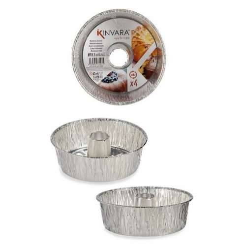 Set kalupa za kolače Kinvara 30286C Srebrna Aluminij 19,5 x 19,5 x 6 cm 4 Dijelovi (12 kom.) Cijena